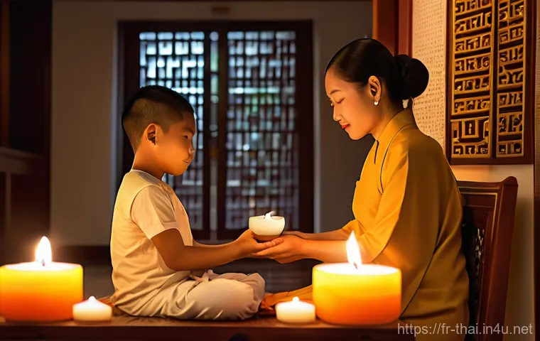 태국의 가족 구조 연구 - **Prompt: A modern Thai young couple, dressed in contemporary casual attire, is seated comfortably i...