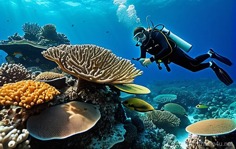 태국의 친환경 정책 - **Prompt 1: Underwater Coral Garden Restoration in Thailand**
    "An exquisite underwater scene in ...